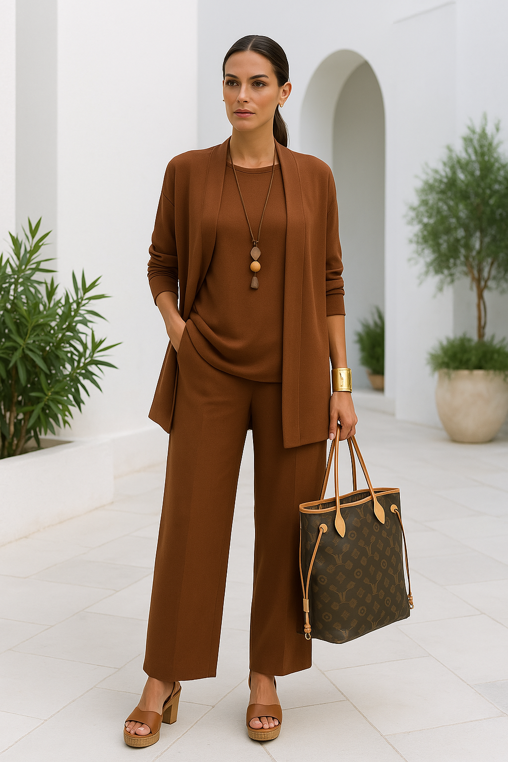 Three Piece Elegant Pantsuit Set for Women – Stylish &amp; Comfortable
