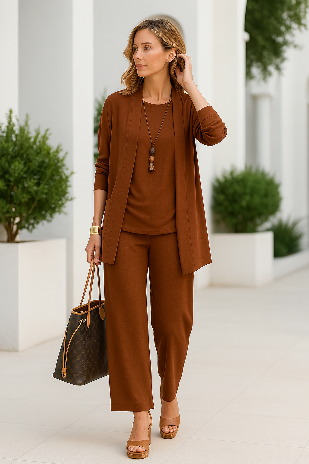 Three Piece Elegant Pantsuit Set for Women – Stylish &amp; Comfortable