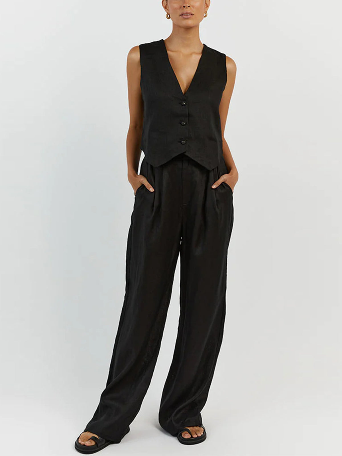 Airy Women's Summer Set in Soft Cotton with Comfortable Pants