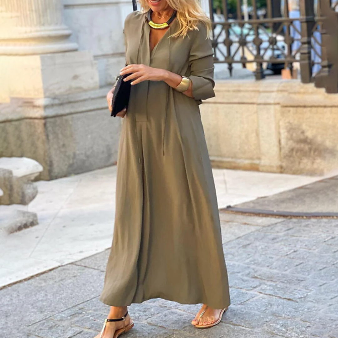 Elegant Women's Maxi Dress with Long Sleeves – Stylish &amp; Comfortable