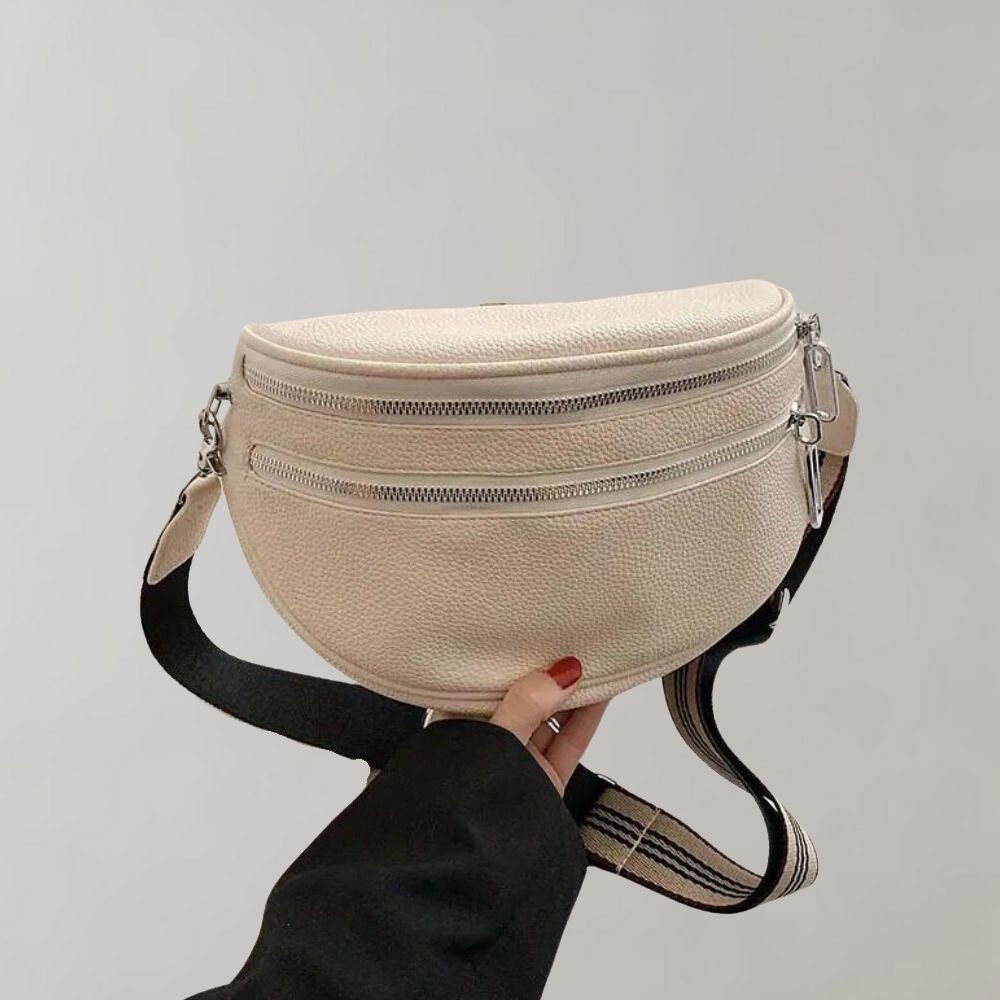 Crossbody Bag with Double Zipper – Compact and Practical