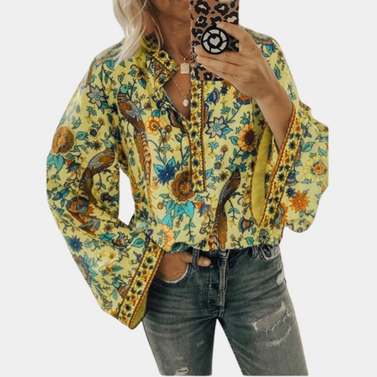 Summer Blouse with Floral Print