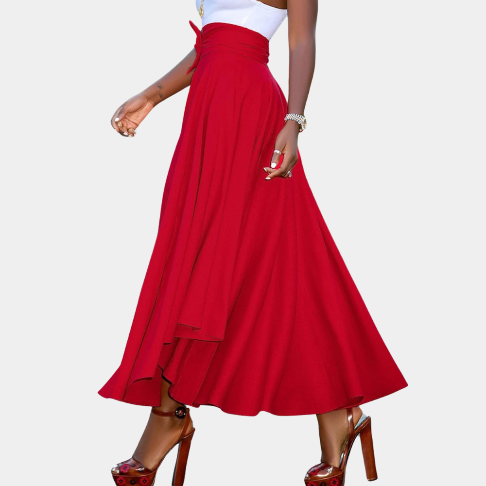 Red Summer Skirt Women | Fashionable &amp; Elegant