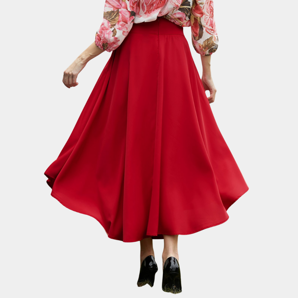 Red Summer Skirt Women | Fashionable &amp; Elegant