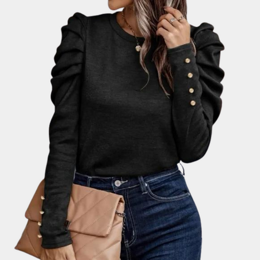Women's blouse with puff sleeves