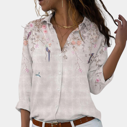 Airy Women's Blouse with Floral Print 