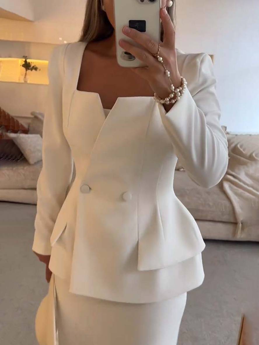 Two-piece women's suit with blazer and skirt – Elegant &amp; Businesslike
