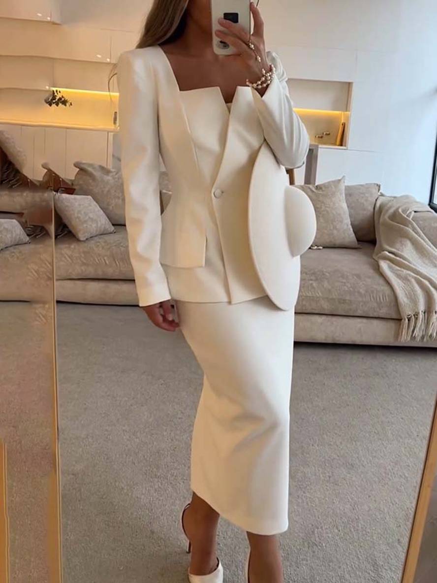 Two-piece women's suit with blazer and skirt – Elegant &amp; Businesslike