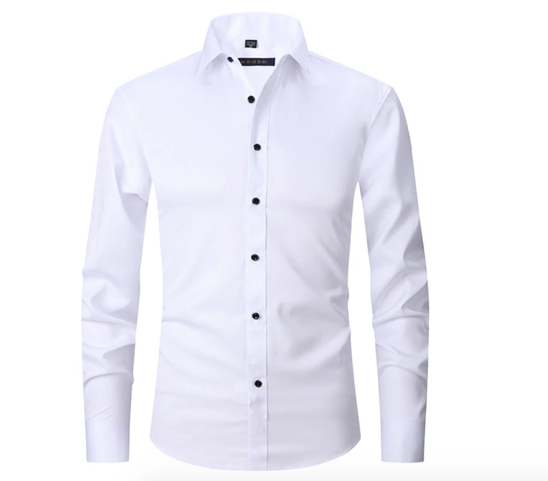 Airy Slim Fit Shirt for Men with Stretch Comfort
