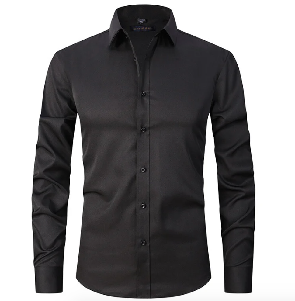 Airy Slim Fit Shirt for Men with Stretch Comfort