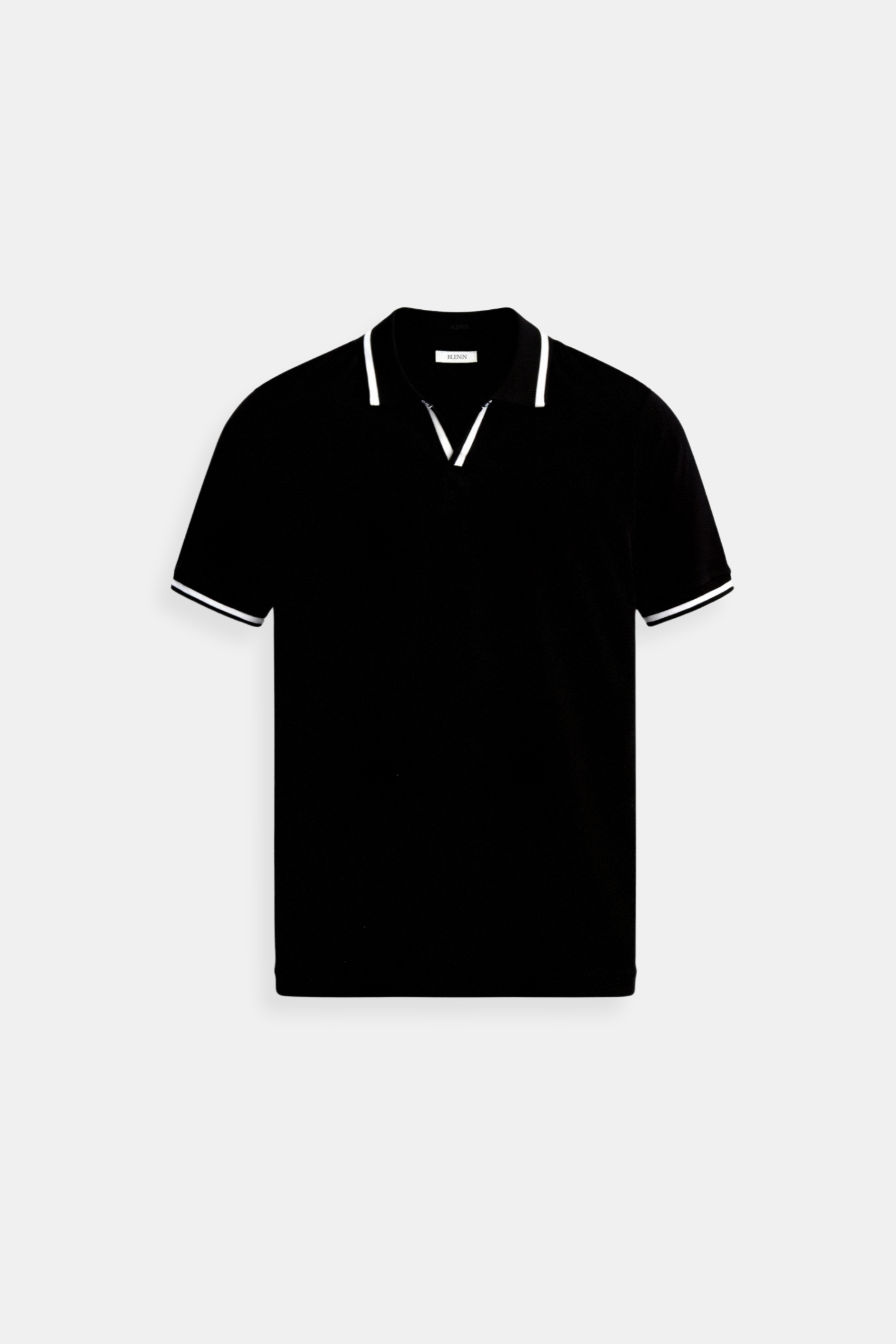 Men’s Polo Shirt with Contrast Details – Cream & Black