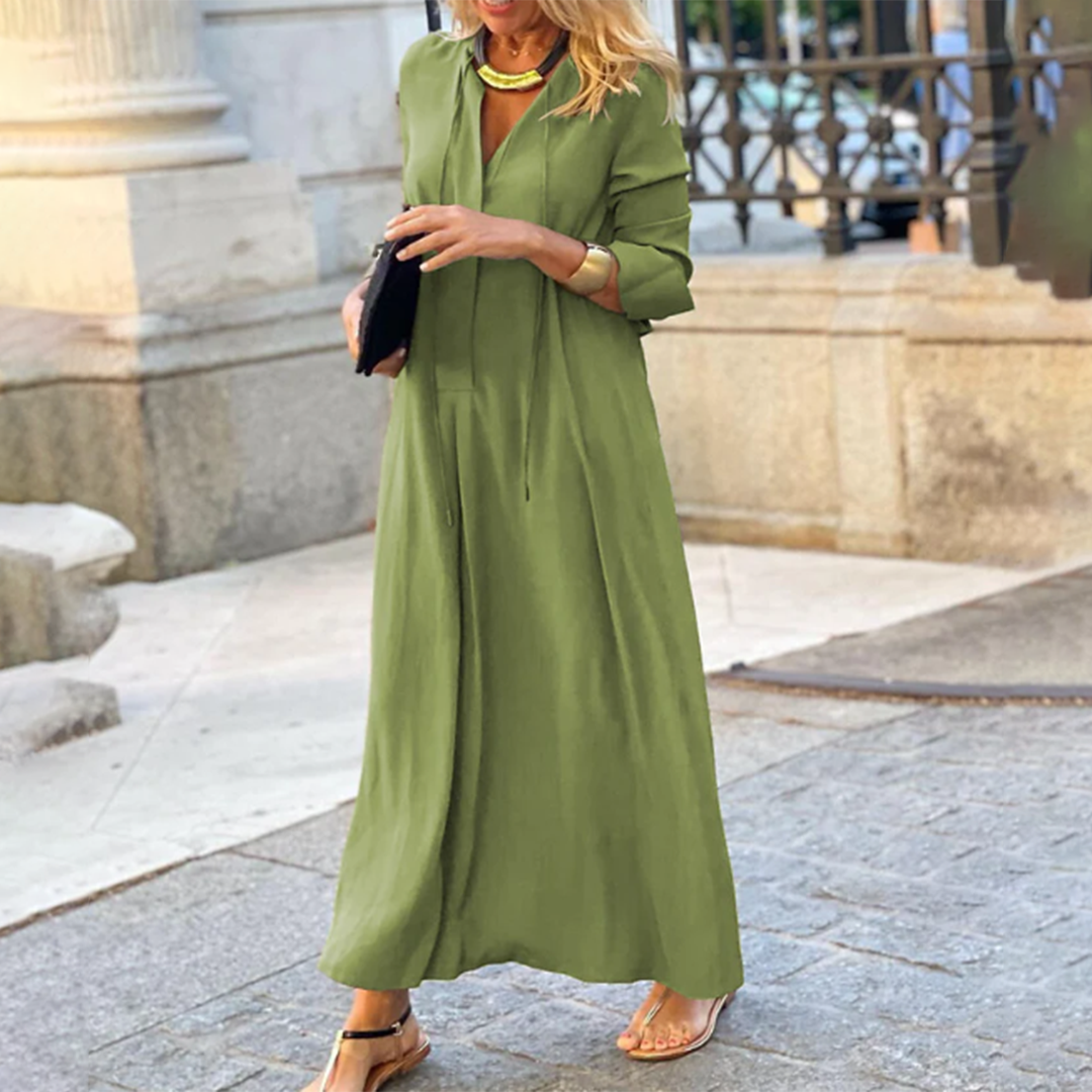 Elegant Women's Maxi Dress with Long Sleeves – Stylish &amp; Comfortable