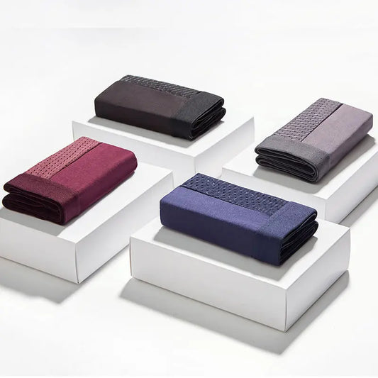 4-Pack Men's Bamboo Boxers – Breathable and Soft Underwear