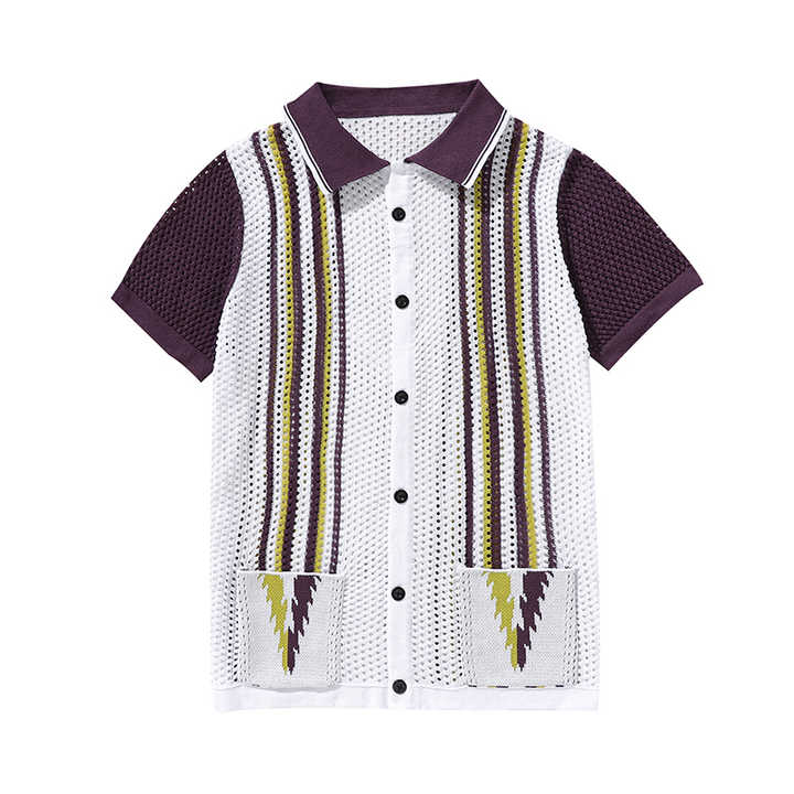 Men's shirt with mesh pattern – Breathable, stylish and unique design