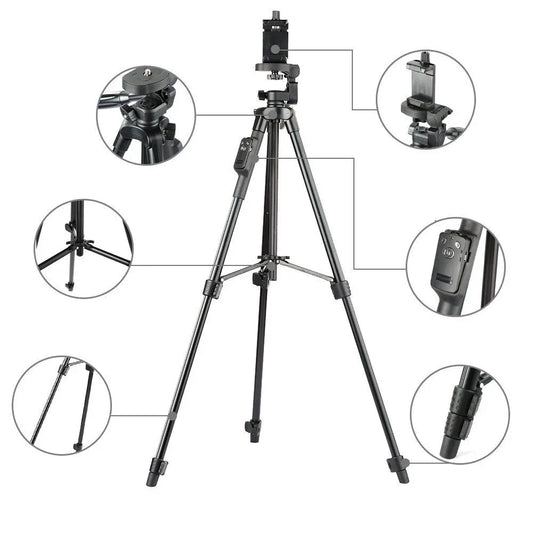 Aluminum Tripod with 3-Way Panoramic Head – Lightweight and Adjustable