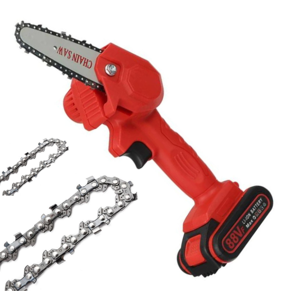 Cordless Electric Chainsaw with Battery – For Pruning and Sawing Without Hassle