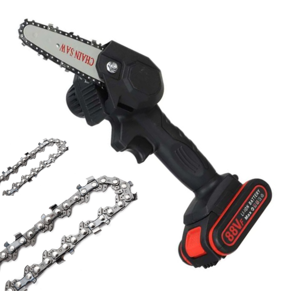 Cordless Electric Chainsaw with Battery – For Pruning and Sawing Without Hassle