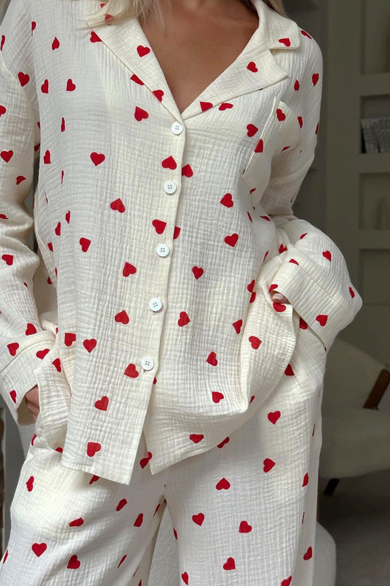 Soft Heart Print Pyjamas – Comfort for Every Night
