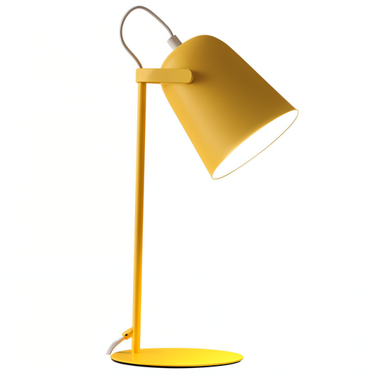 Scandinavian Yellow Table Lamp – Minimalist Design