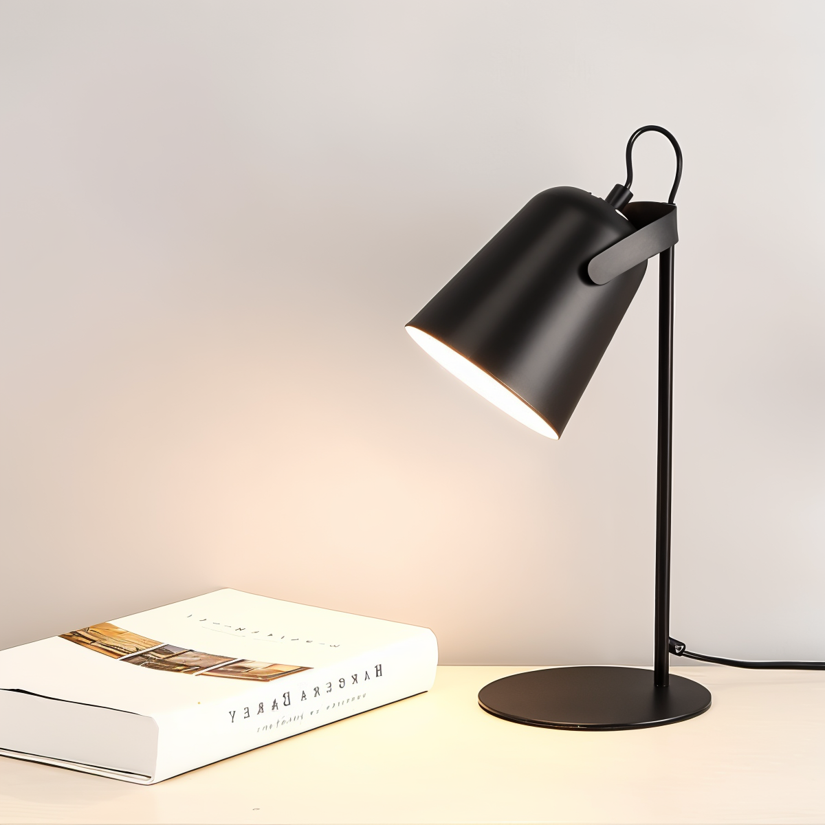 Scandinavian Yellow Table Lamp – Minimalist Design