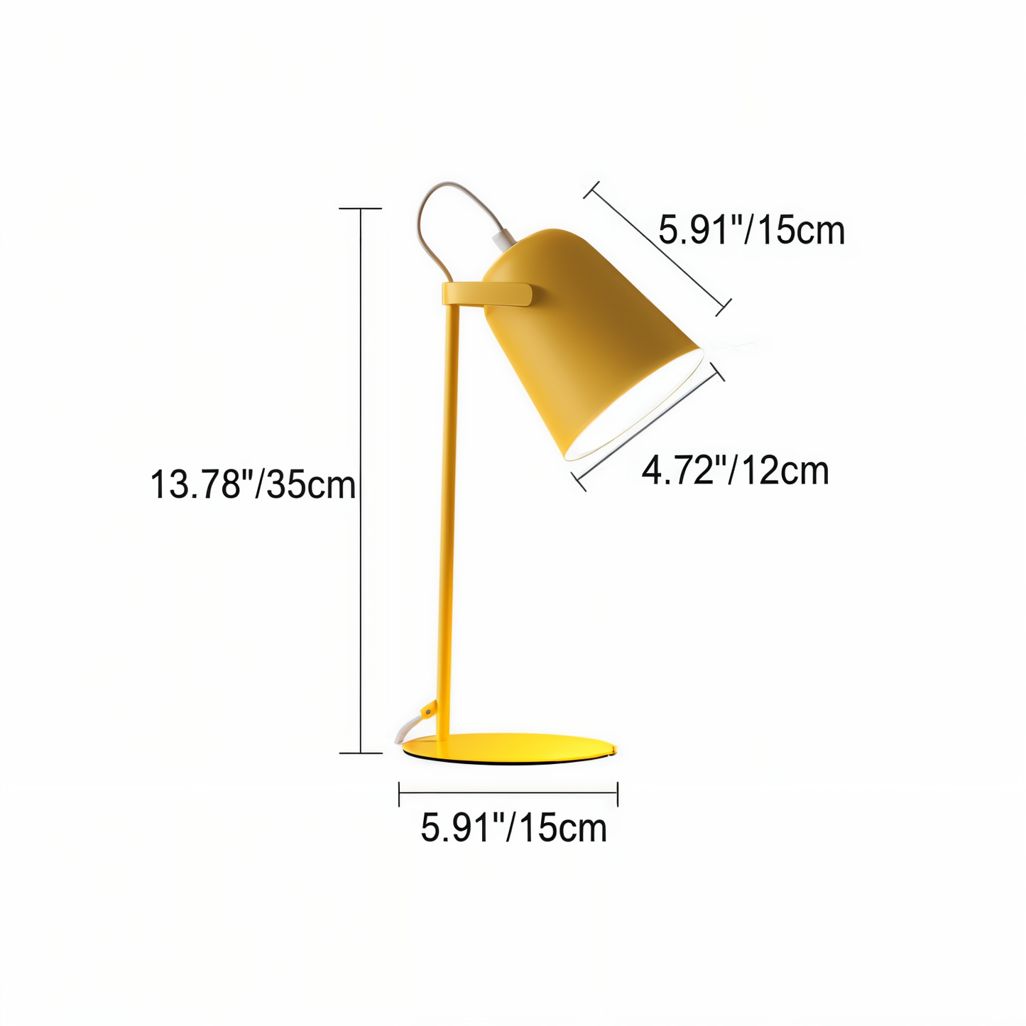 Scandinavian Yellow Table Lamp – Minimalist Design