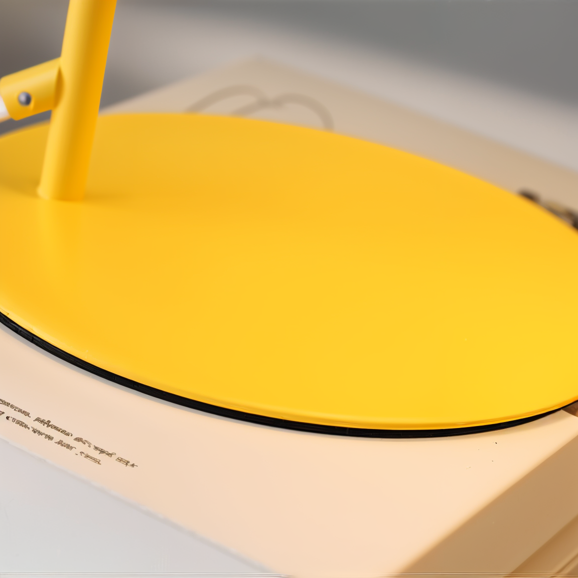 Scandinavian Yellow Table Lamp – Minimalist Design