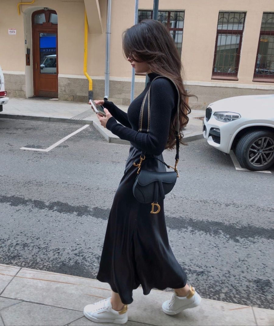 Satin Maxi Skirt - Elegant &amp; Comfortable