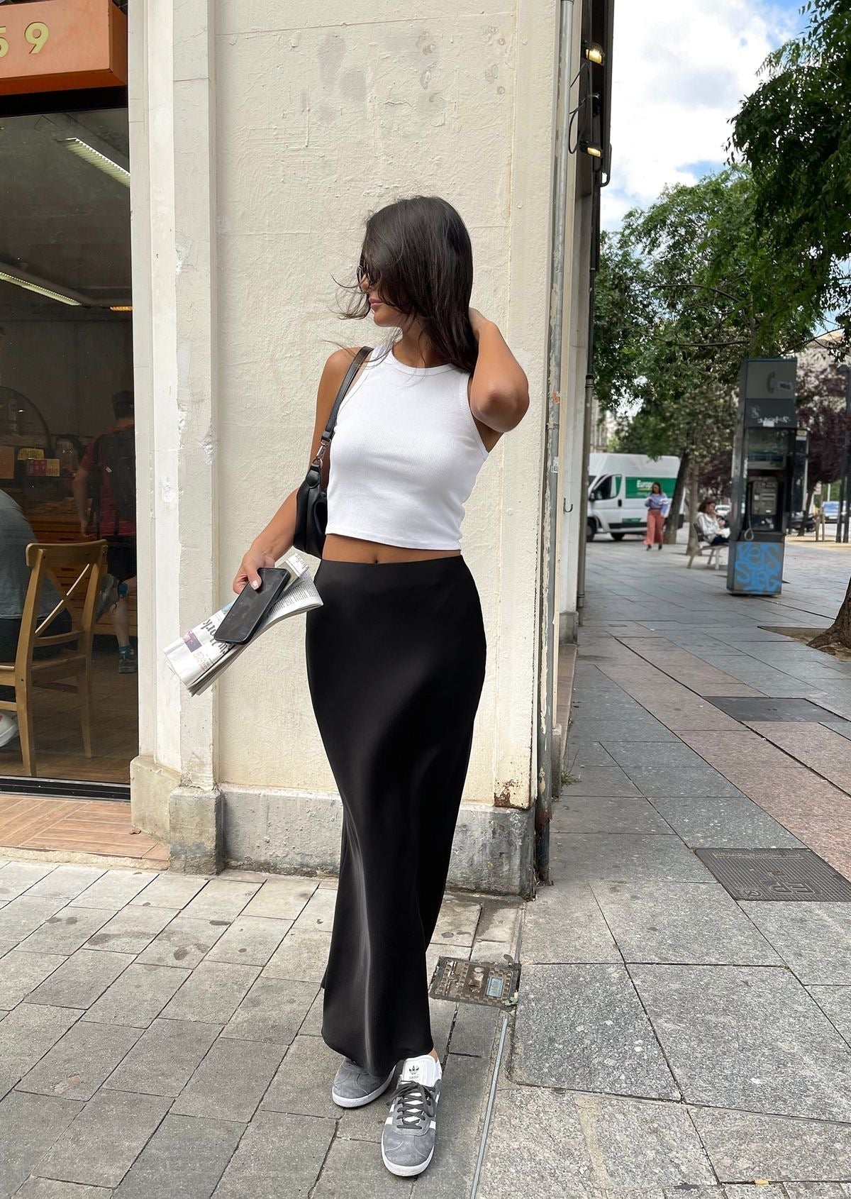 Satin Maxi Skirt - Elegant &amp; Comfortable