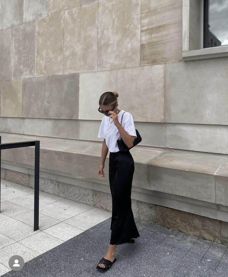 Satin Maxi Skirt - Elegant &amp; Comfortable