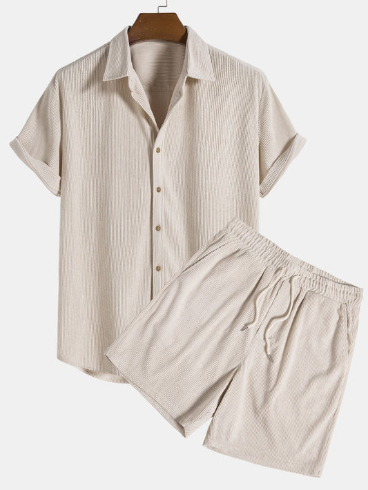 Men's summer set with shirt and shorts