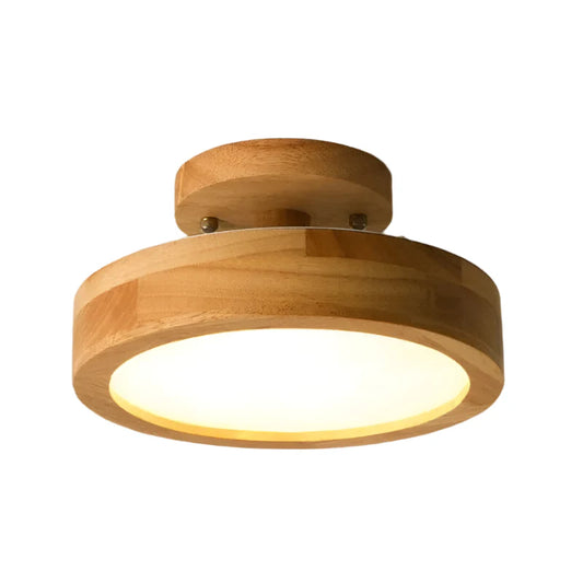 Modern Wooden Ceiling Lamp with LED – Stylish Lighting