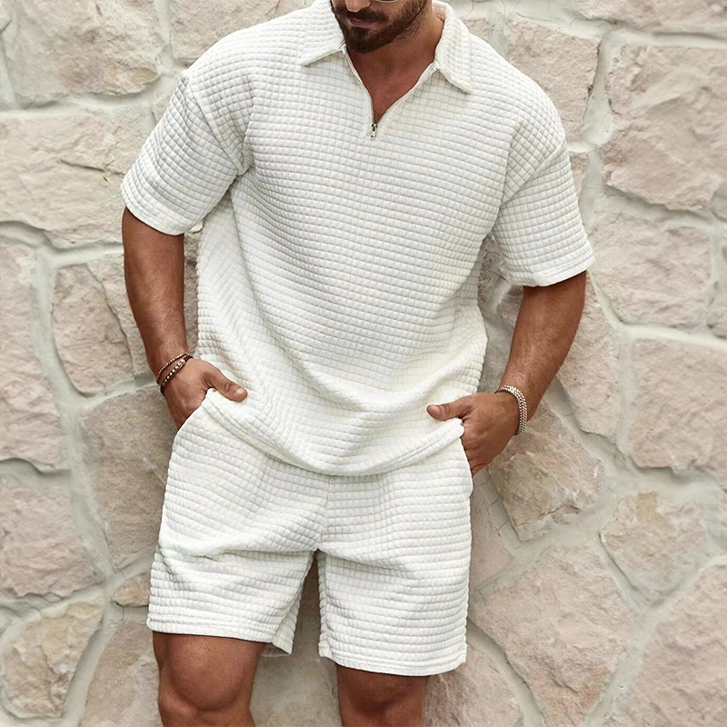 Men's Summer Set – Polo with Shorts in Airy Fabric