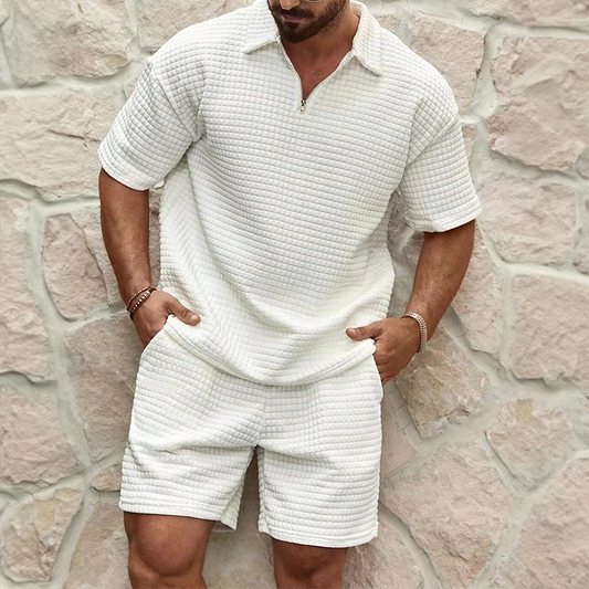 Men's Summer Set – Polo with Shorts in Airy Fabric