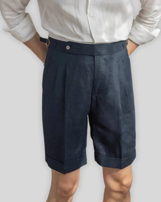 Navy Blue Linen Shorts for Men – Airy, Stylish &amp; Comfortable