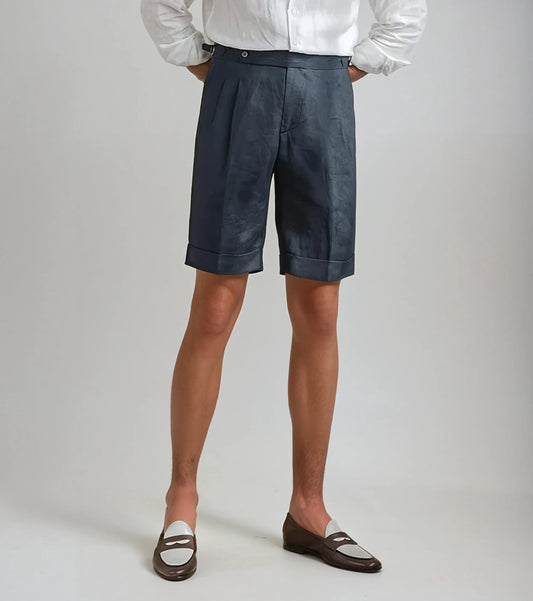 Navy Blue Linen Shorts for Men – Airy, Stylish &amp; Comfortable