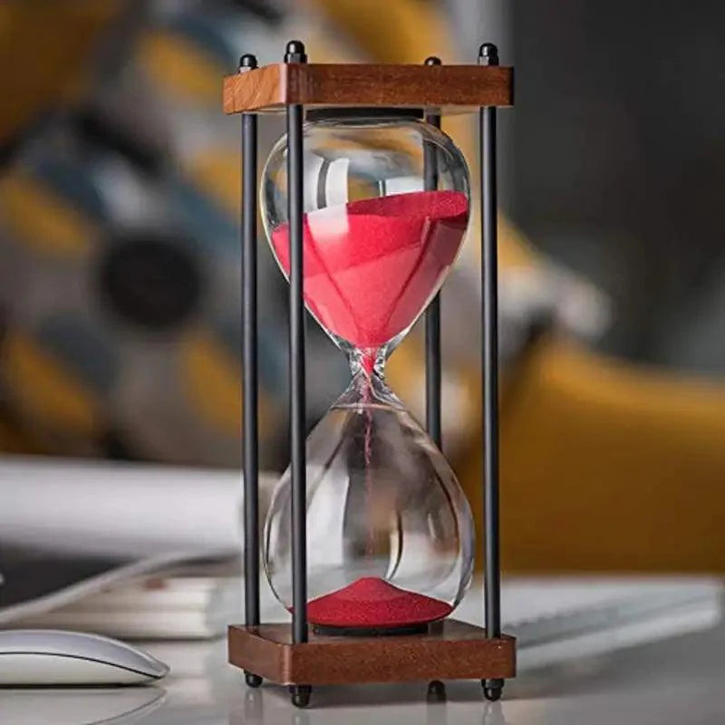 Elegant 60-Minute Hourglass Clock – Decorative and Functional