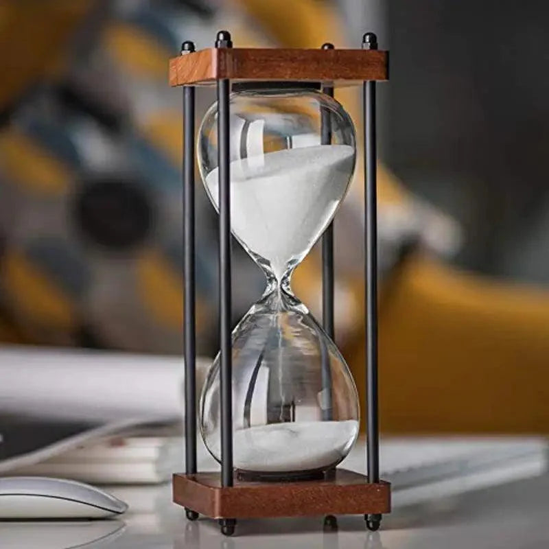 Elegant 60-Minute Hourglass Clock – Decorative and Functional
