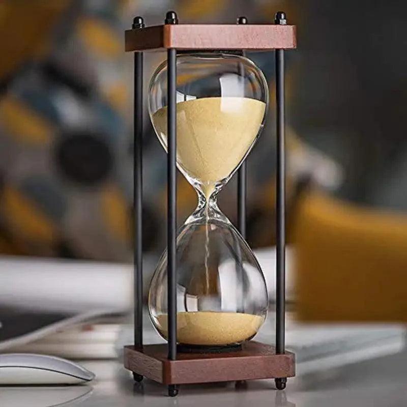 Elegant 60-Minute Hourglass Clock – Decorative and Functional