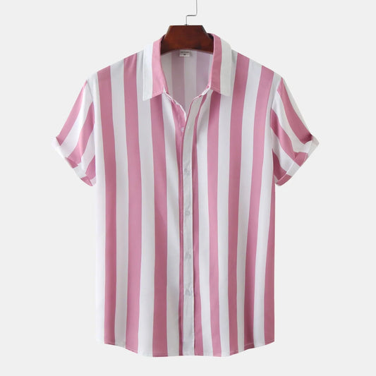 Men's Striped Short Sleeve Shirt – Casual &amp; Sophisticated