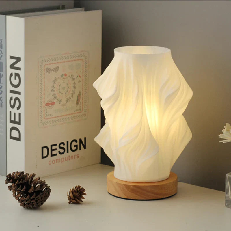 Design LED Table Lamp with Swirl Effect – Modern &amp; Dimmable Light