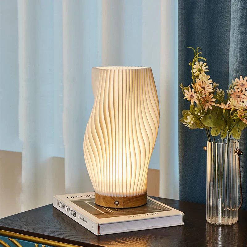 Design LED Table Lamp with Swirl Effect – Modern &amp; Dimmable Light