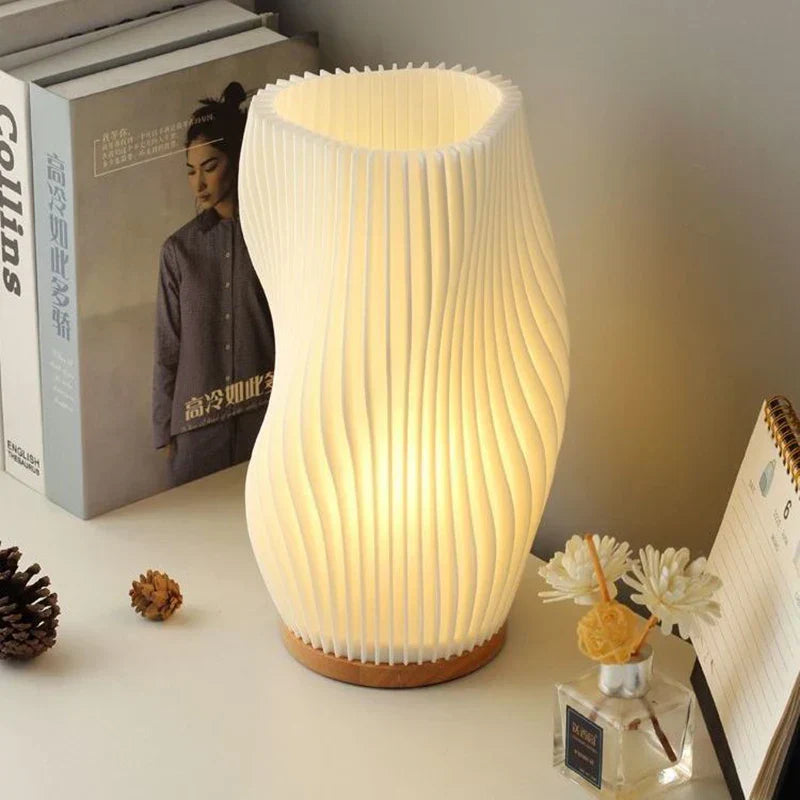 Design LED Table Lamp with Swirl Effect – Modern &amp; Dimmable Light