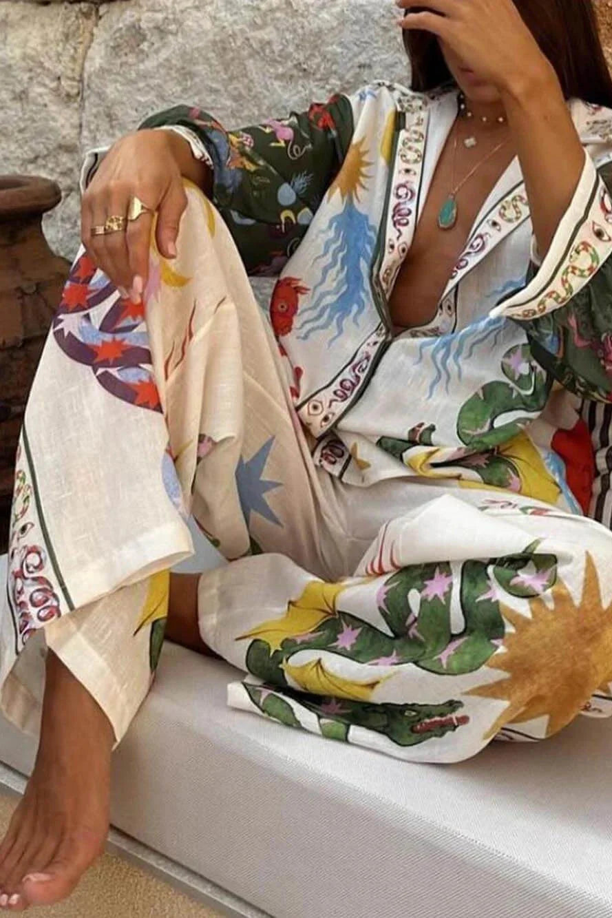 Satin Co-Ord Set with Print – Stylish &amp; Comfortable