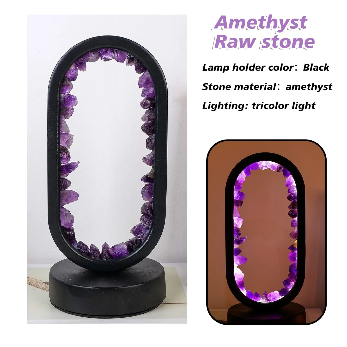 Amethyst Lamp – Natural Crystal Lamp with Soothing Glow