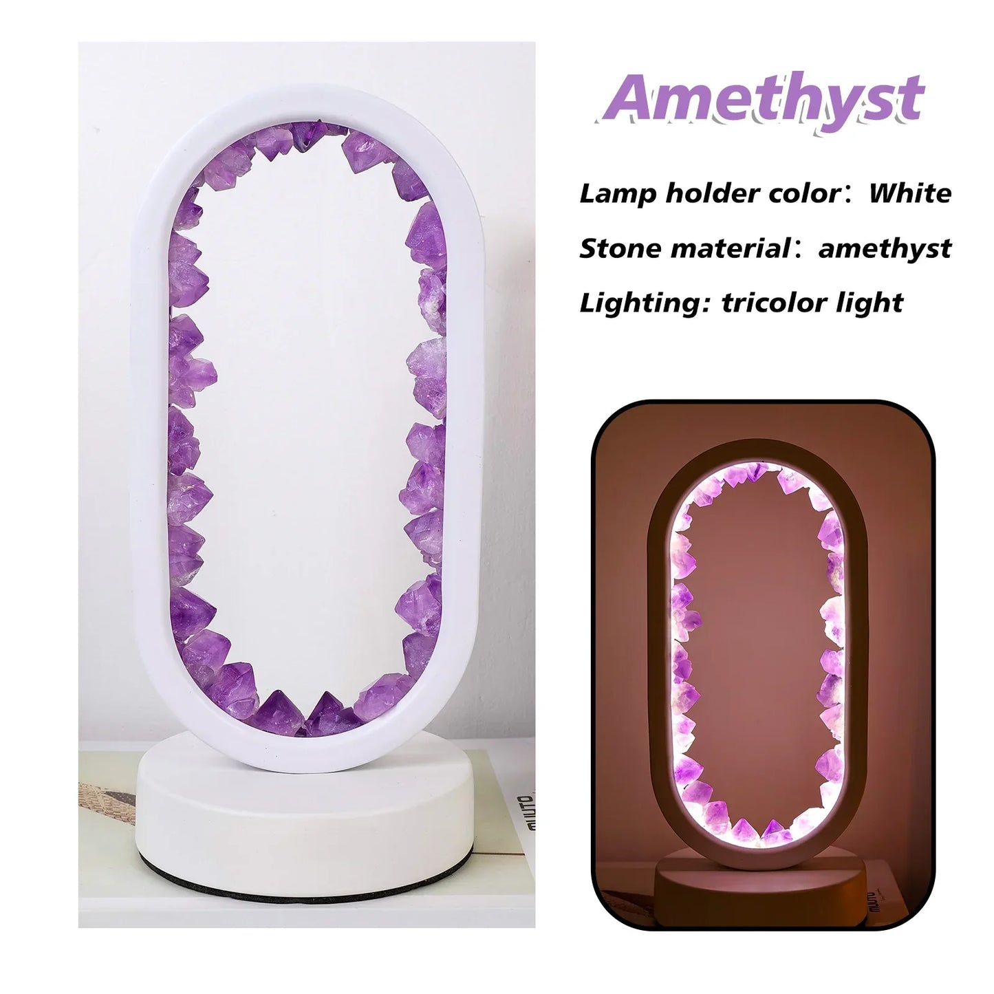 Amethyst Lamp – Natural Crystal Lamp with Soothing Glow