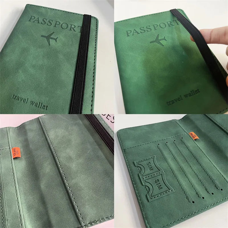 Vintage RFID Passport Holder for Safe and Stylish Travel