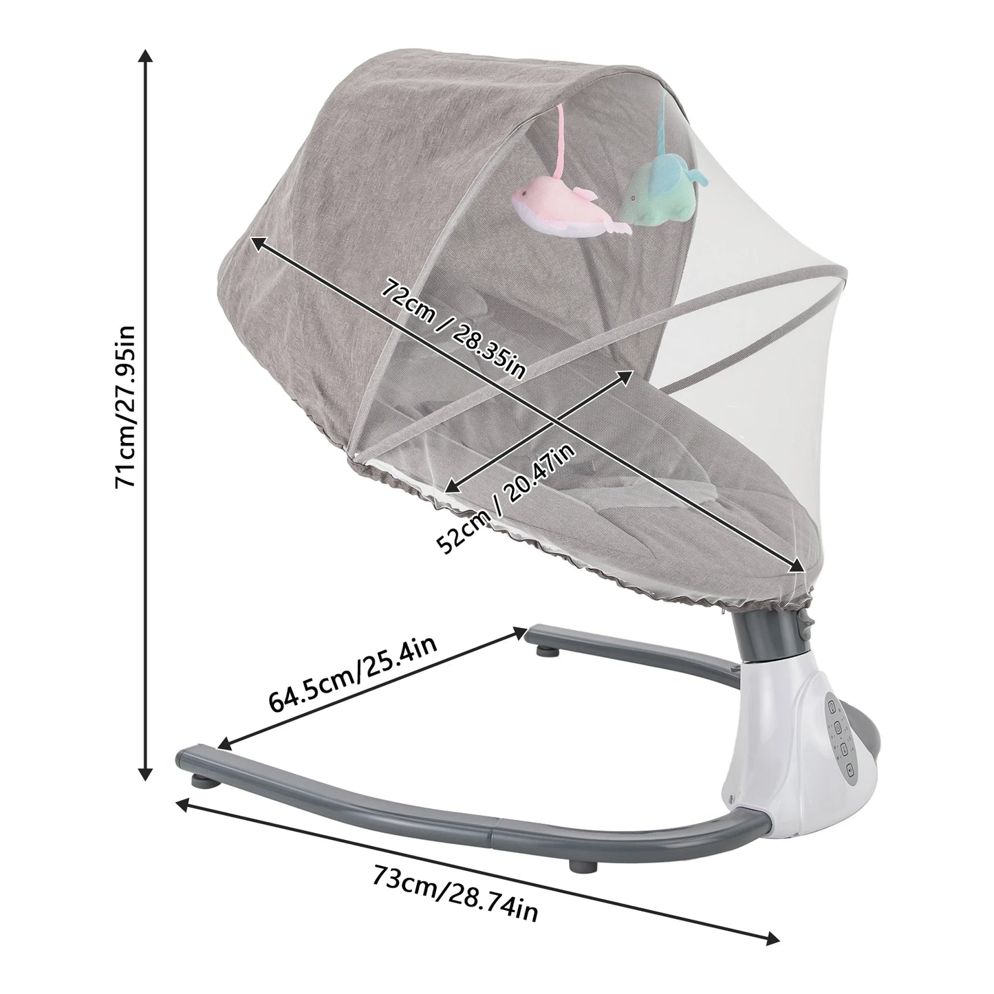 Baby Schommelstoel – Elektrisch & Met Afstandsbediening-Novormo