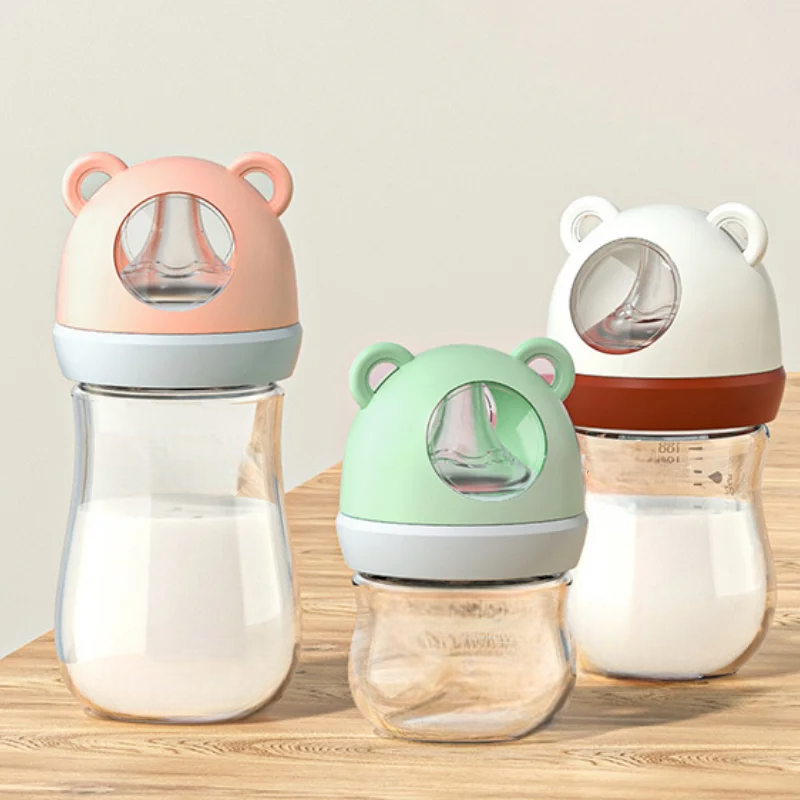 Glazen Babyfles 240ml – BPA-vrij & Anti-Koliek-Novormo