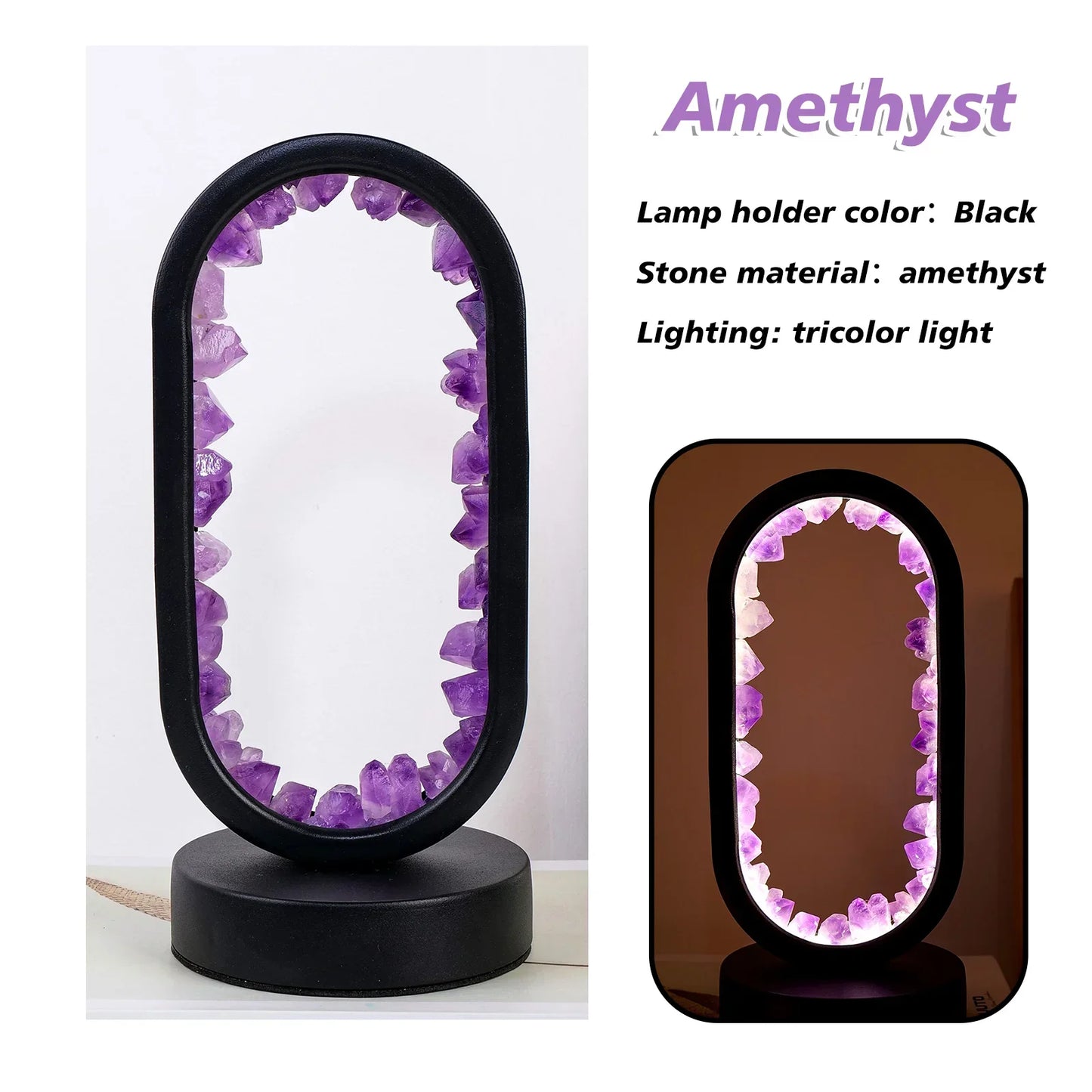 Amethyst Lamp – Natural Crystal Lamp with Soothing Glow