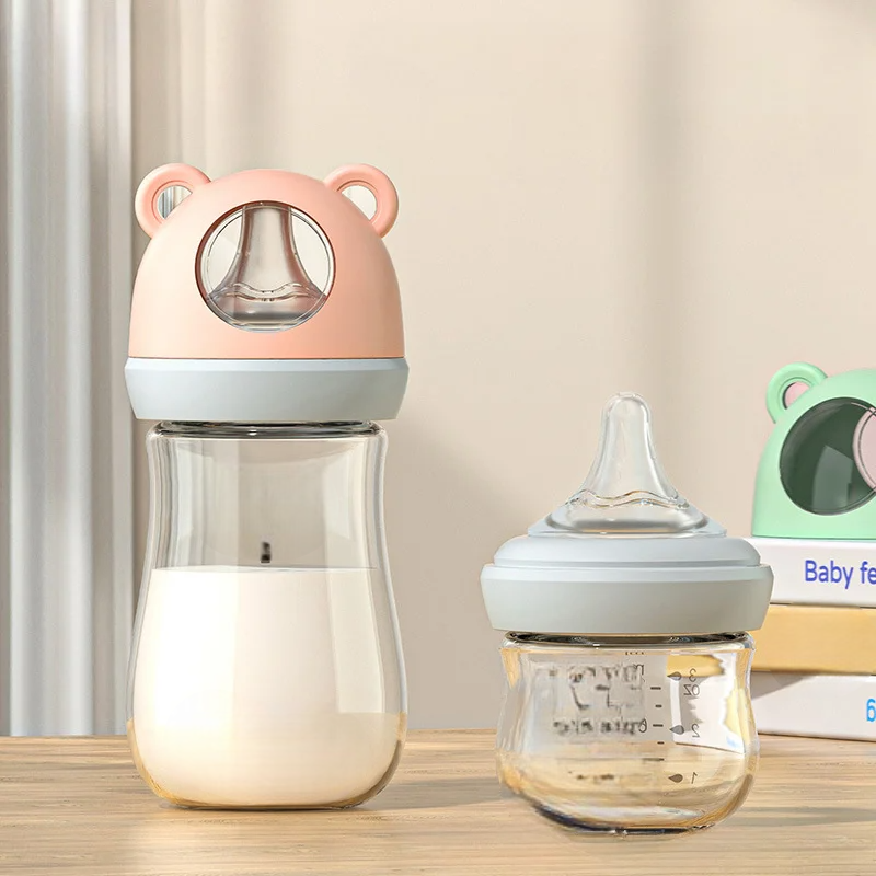 Glazen Babyfles 240ml – BPA-vrij & Anti-Koliek-Novormo